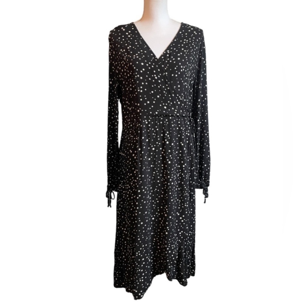 Wild Fable Target Starry Print Wrap Dress Sz M